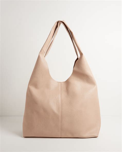 designer slouchy tote in cream